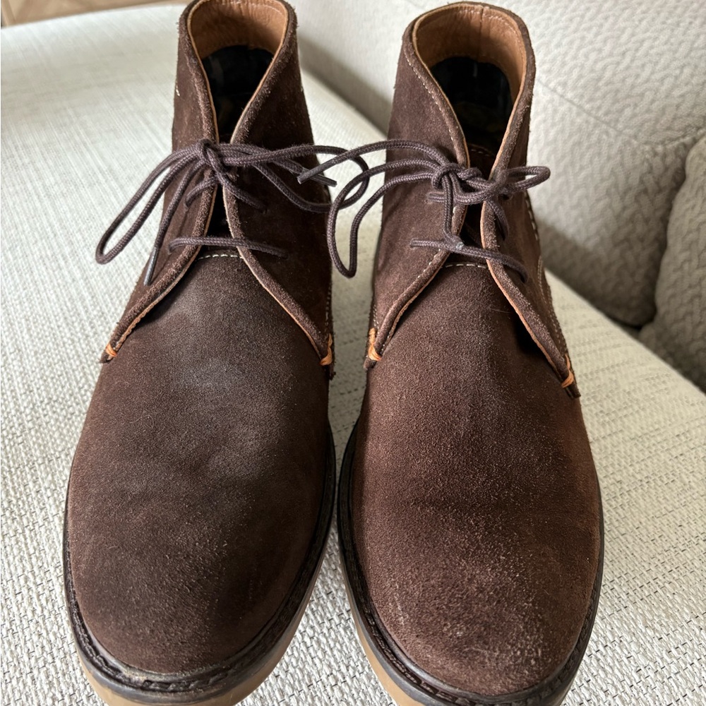 Men's Brown Suede Boots Chukka Hush Puppies